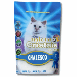 Areia Higiênica Chalesco de Micro Cristais Gel de Sílica para Gatos